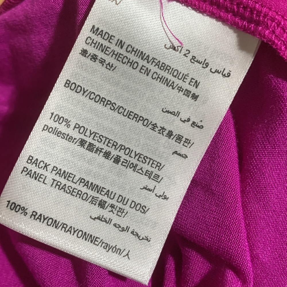 INC International Concepts Top Blouse 2X NWT Pink/Purple/Magenta Flame Stretchy - Picture 16 of 16
